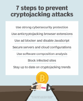 List of steps to prevent cryptojacking attacks