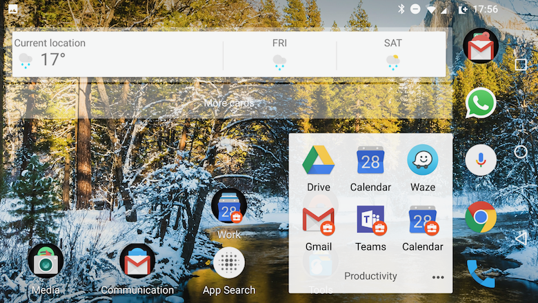 Android enterprise work applications
