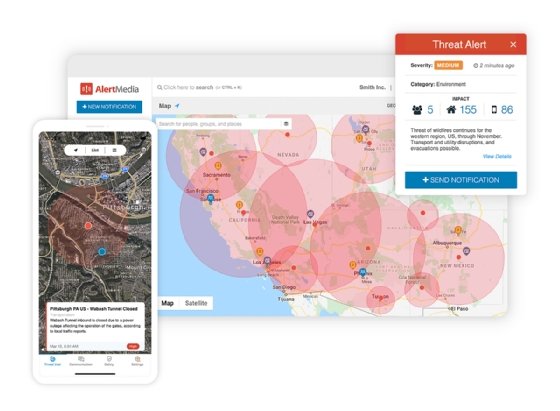 Screenshot of AlertMedia