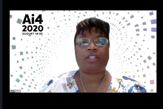 Frances Boykin, principal advanced analytics manager at AT&T, speaks during an AI in retail panel at Ai4 2020