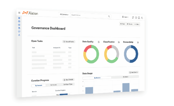 Screenshot of Alation data governance app