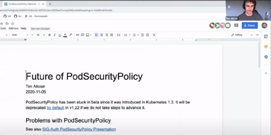 Tim Allclair, Kubernetes SIG-Auth