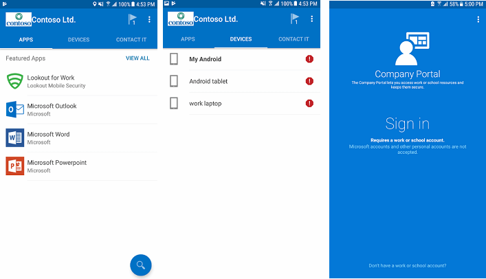 Android digital workspace app from Microsoft