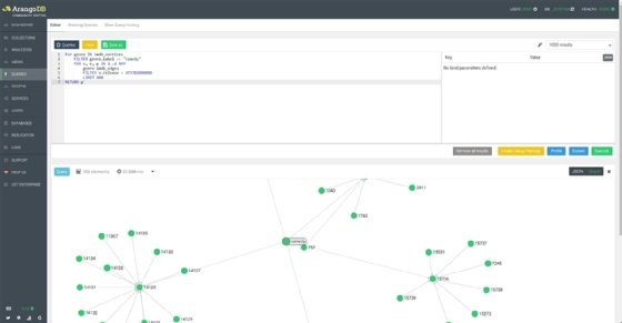 Screenshot of updated ArangoDB platform