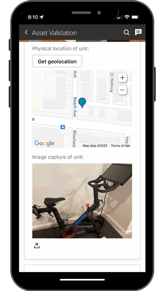 Image of Oracle Field Service mobile app