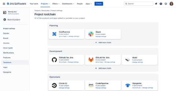 Connected toolchain