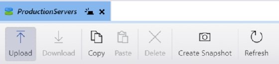 The Azure Storage Explorer toolbar