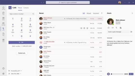 Microsoft Teams calling