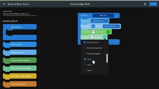 Screenshot of Cohesity SiteContinuity