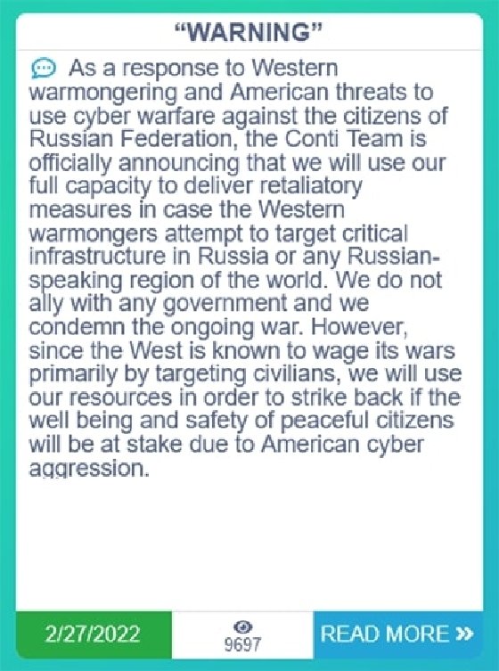 Conti, ransomware