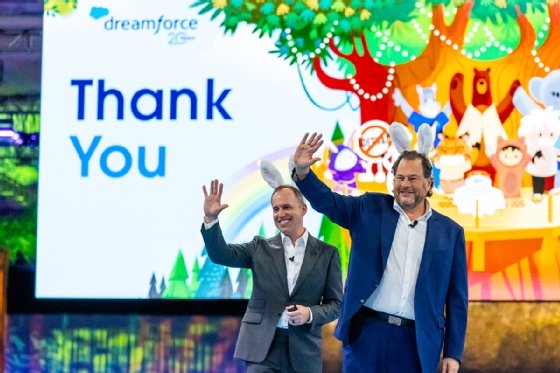 Salesforce co-CEOs Marc Benioff and Bret Taylor