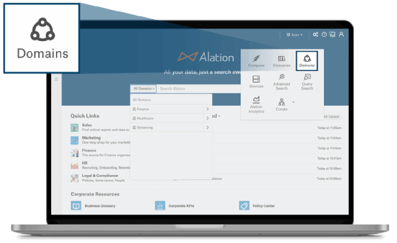 Screenshot of Alation 2021.1 data intelligence platform