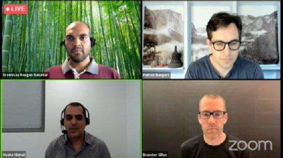 Image of a panelist discussion at Edge AI summit 2021