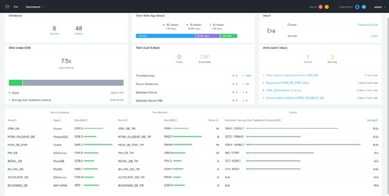 Screenshot of Nutanix Era service