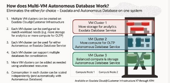 Screenshot of Oracle Multi-VM Autonomous Database