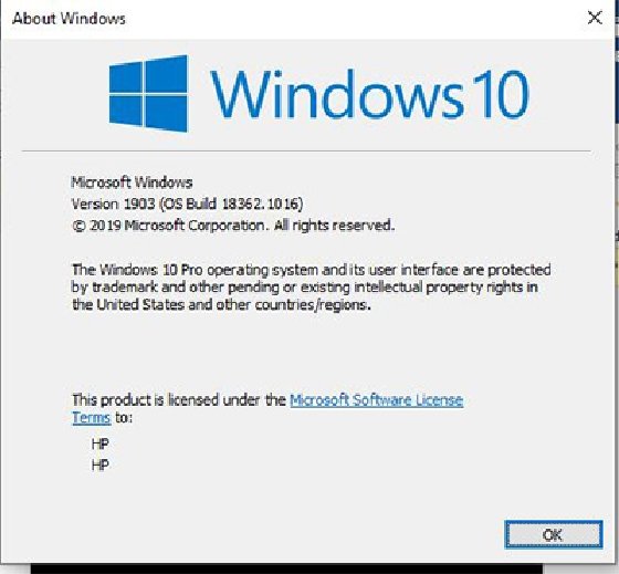 Windows 10 winver