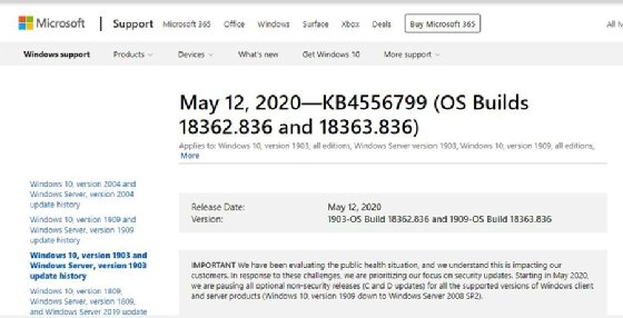 Windows 2004 summary