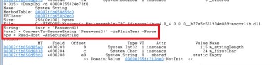 Screenshot of the value of $str2 highlighted