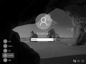 An image of a locked screen with login.