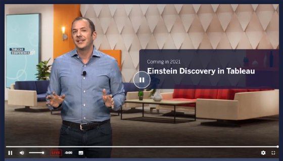 Francois Ajenstat, chief product officer at Tableau, speaks during Tableau's virtual user conference.