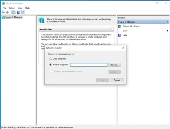 Connect as Another User options