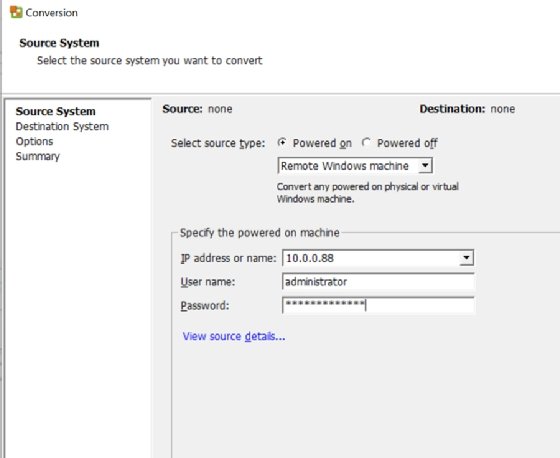 IP address, username and password