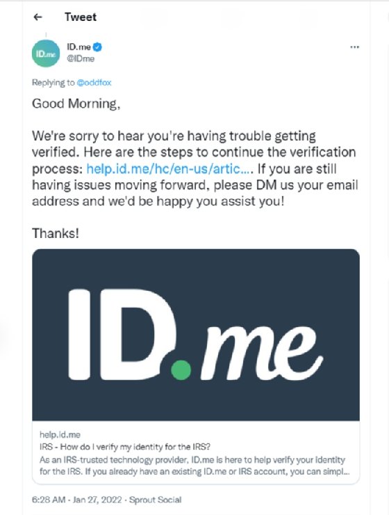 Screenshot of Twitter correspondence