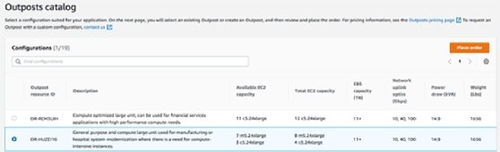 Select a configuration