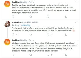 Availity Twitter updates