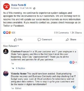 State Farm Facebook updates