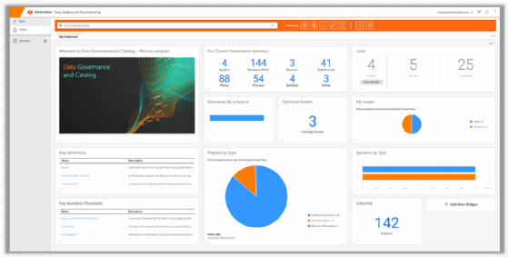 Screenshot of Informatica data governance and data catalog service