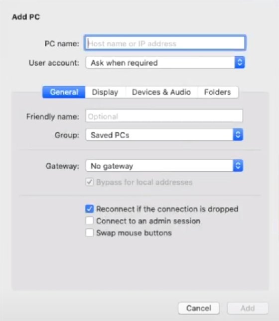 Remote desktop configurations
