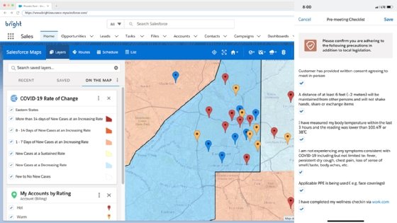 Salesforce Maps Field Safety Kit for sales screenshot