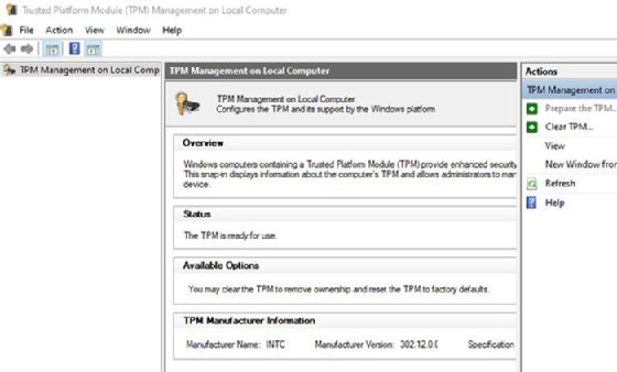 TPM local management