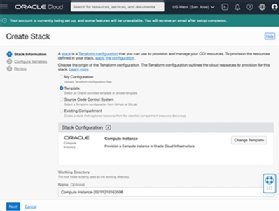Deploy Oracle services using Terraform stack templates.