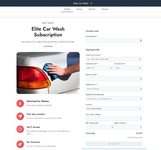 HubSpot online payments processing