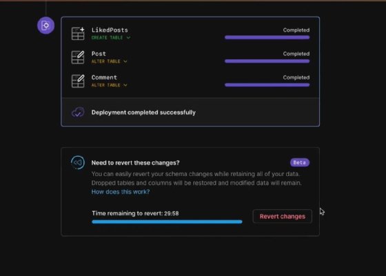 Screenshot of PlanetScale Rewind