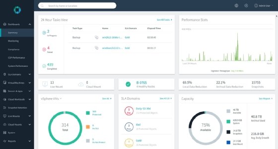 Screenshot of Rubrik Andes 5.3