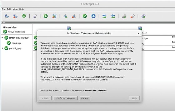 Screenshot of SIOS LifeKeeper