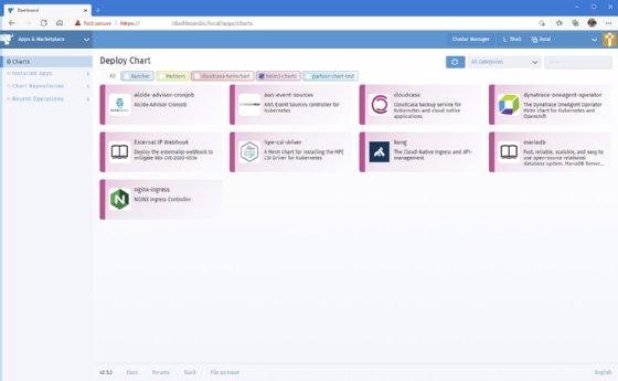 Screenshot of SUSE marketplace