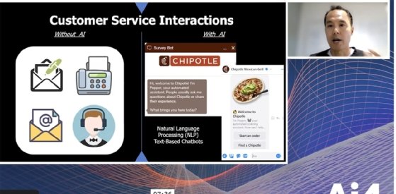 Screenshot of Chipotle's AI conference presentation