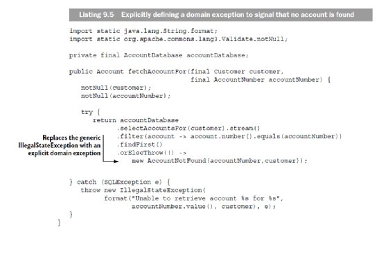 Domain exception example