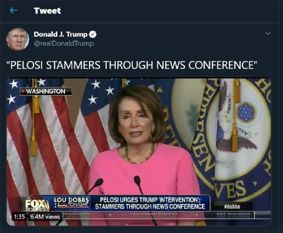 Manipulated video, Donald Trump, Nancy Pelosi