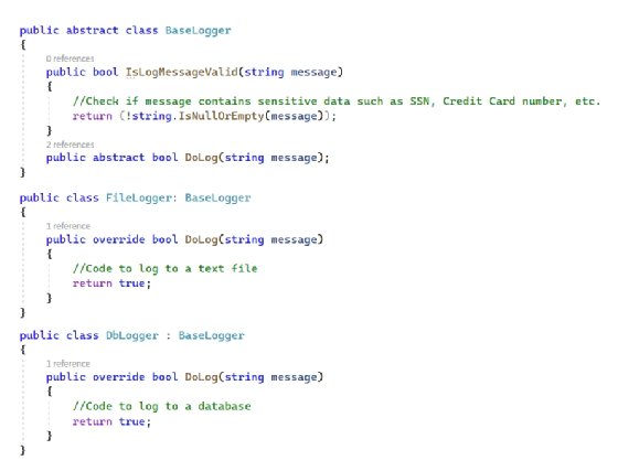 A code snippet that depicts refactoring by abstraction