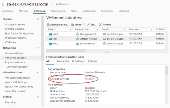 enabling vMotion