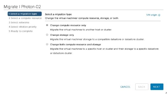 memory copying workflow vMotion