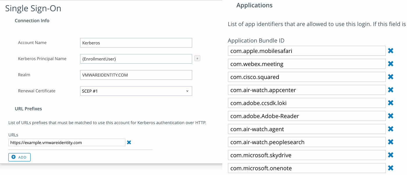 mobile SSO - vmware identity management