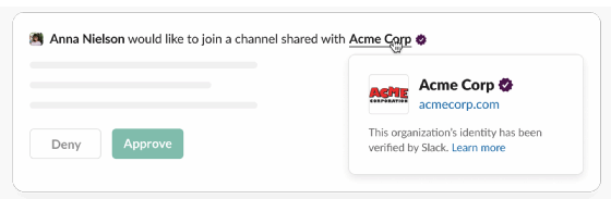 Slack verifications
