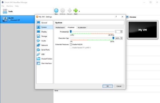 VirtualBox nested virtualization grayed out