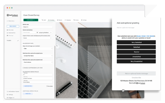 Building a SurveyMonkey case closed survey